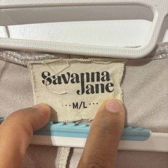 Savanna Jane Embroidered Boho Velvet Kimono Sleeve Top Size M/L Oversized - Picture 4 of 6